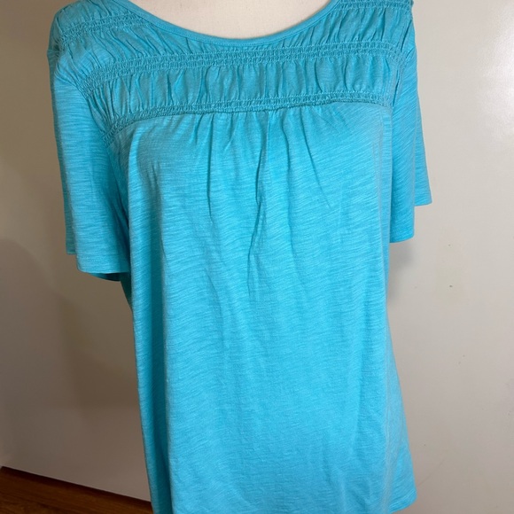 Talbots Plus Blue Green Top - Picture 2 of 5